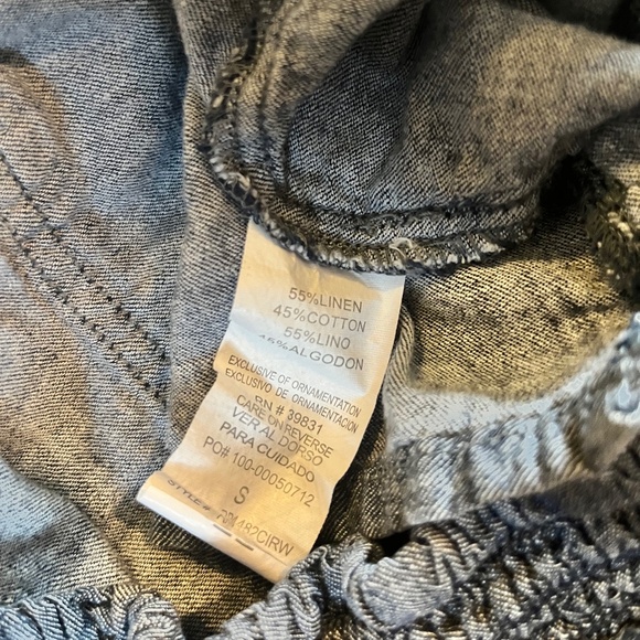 Blue Linen Shorts | Size Small - Picture 6 of 6